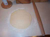 dough rolled out