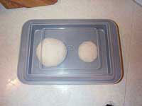dough in covered pan