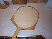dough on peel
