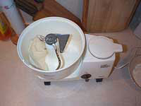 dough in mixer