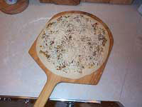 pizza on peel
